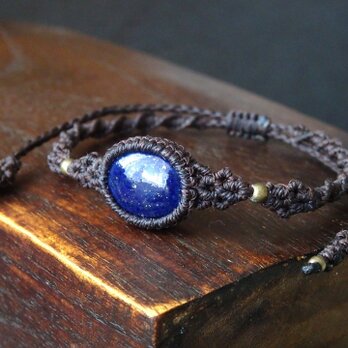 【ご予約済み】.·˖*✩⡱星空への願いごと。/ ラピスラズリマクラメブレスレット