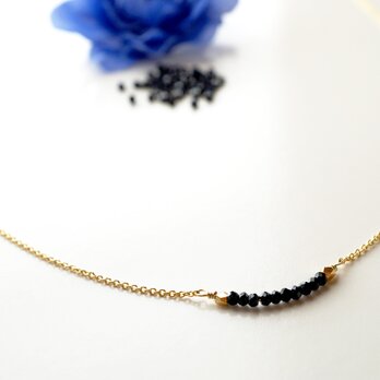 華奢なブラックスピネル Noir Spinel necklace N0004の画像
