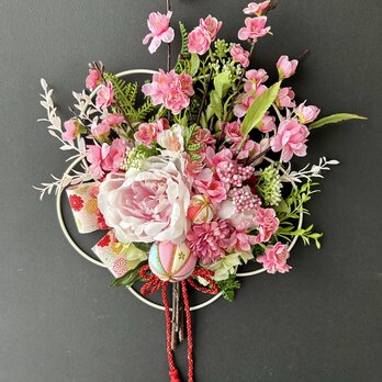 ご結婚お祝いや出産お祝い♡桃の花壁飾りの画像