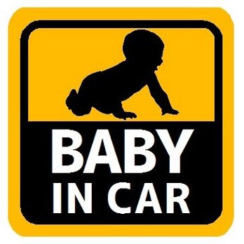 BABY IN CAR マグネットステッカーの画像
