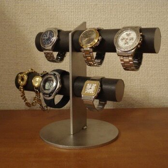ブラック6本掛け腕時計スタンド スタンダードの画像