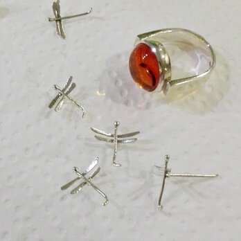 Silver Dragonfly Earringsの画像