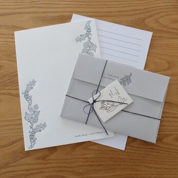 【活版印刷】レターセット 野ぶどう ( HUTTE.STAMPコラボ ）