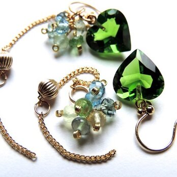 『 Energy green ( heart ) 』Pierce by K18の画像