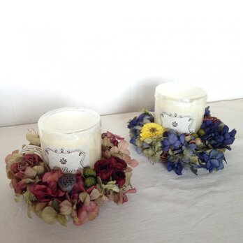 candle wreath(red or blue)の画像