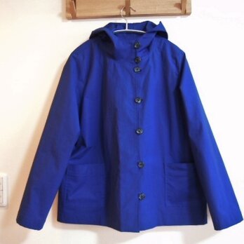 フード付きジャケット (ブルー）の画像