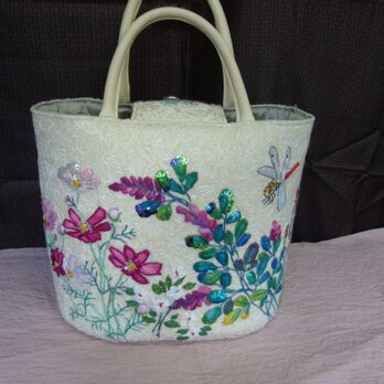 viable flowers bag＊咲き誇る花たちのバッグの画像