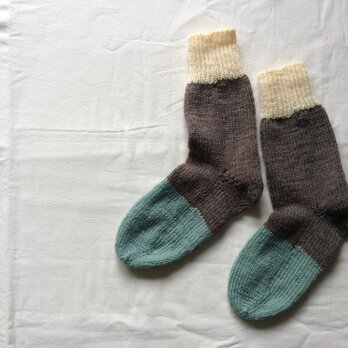 手編みの靴下 3collor