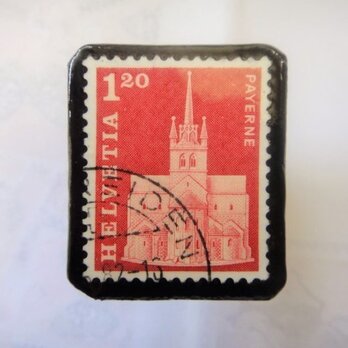 スイス　 切手ブローチ1507の画像