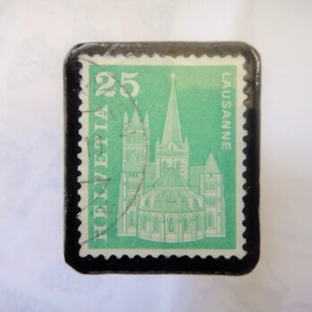 スイス　 切手ブローチ1510の画像