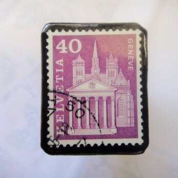 スイス　 切手ブローチ1511の画像