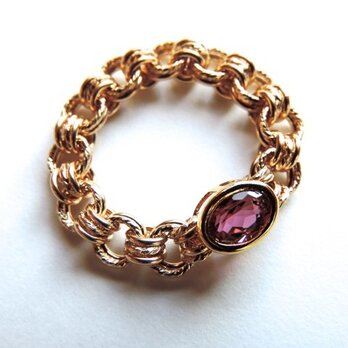 『 Ladylike pink 』Ring by K14GF