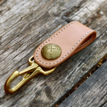 本革サドルレザーのキーホルダー【受注制作】