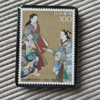 日本　美術切手ブローチ 1539の画像