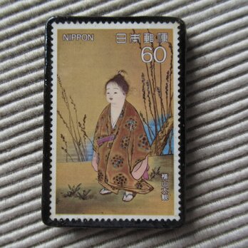 日本　美術切手ブローチ 1540の画像