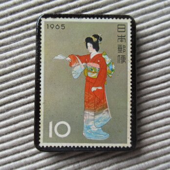 日本1965年　切手ブローチ 1545の画像