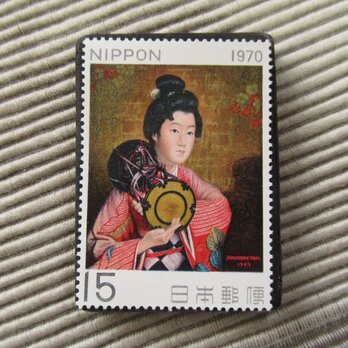 日本1970年　切手ブローチ 1548の画像