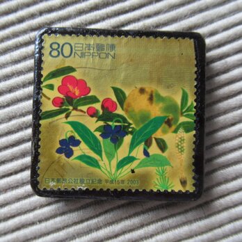 日本　切手ブローチ 1557の画像