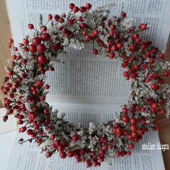 atelier blugra八ヶ岳〜初秋の頃ノイバラの実Wreath05の画像