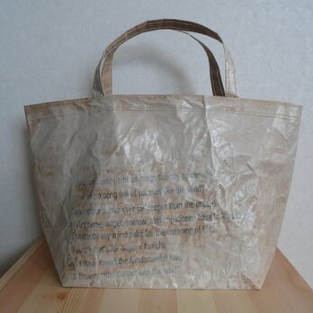 米袋バッグ『お袋さん』★英字アイボリーの画像