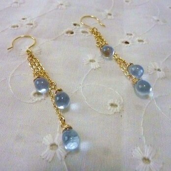 【再】Dropピアス(blue)の画像