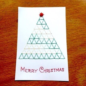 刺繍ポストカード　クリスマスの画像