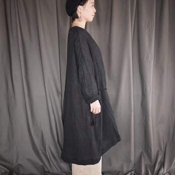 wool gauze onepiece　<darkdark gray>の画像