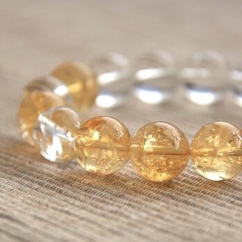 【期間限定価格】■prima■ シトリンクォーツ×アイリスクォーツ　ブレスレット (1点モノ)