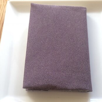 ブックカバー文庫本用　紫色の鮫小紋柄の画像