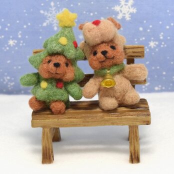 ハッピークリスマス！ツリーコグマさんとトナカイコグマさんの仲良しツーショットの画像