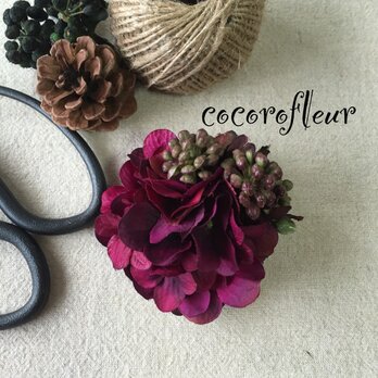 秋紫陽花corsage&hairaccessoryの画像