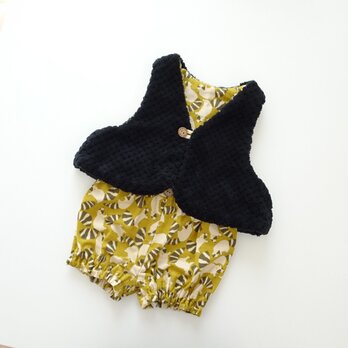 squareボア×アライグマのセットアップ◆80サイズ◆マスタード