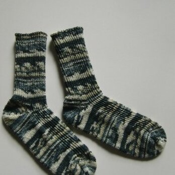 手編み靴下【OPAL 熱帯雨林11 名前不詳の二重スパイ8974】の画像