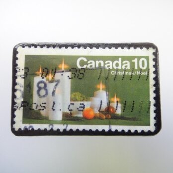 アップサイクル　クリスマス切手ブローチ1760