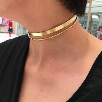 チョーカー　真鍮製　6ミリ幅