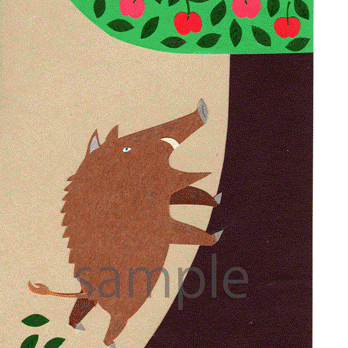 「リンゴが食べたい」ポストカード ２枚セットの画像