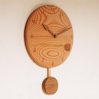 木製 振り子時計 松材1の画像