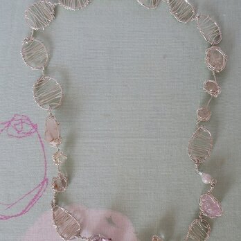 kumo necklace(アメシスト・ローズクォーツ・ルチルクォーツ・シトリン）の画像