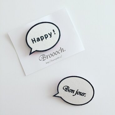 吹き出し:::ブローチ