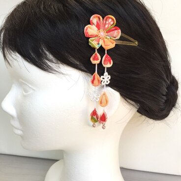 つまみ細工のパッチンピン★浴衣にも♪髪飾り
