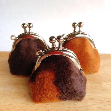 がま口 アクセサリーミニポーチ(ダークカラー)＊送料無料