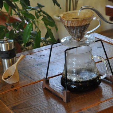 至福のひとときにドリップスタンド（高さオーダーあり）　ウォールナット