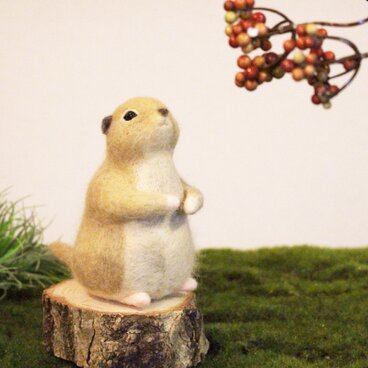 リチャードソンジリス　羊毛フェルト