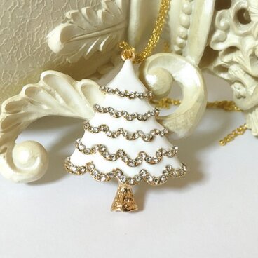 スノーホワイトクリスマスツリー ネックレス