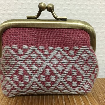 こぎん刺しがま口財布