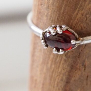 情熱の赤　ガーネットのリング　9号 P021
