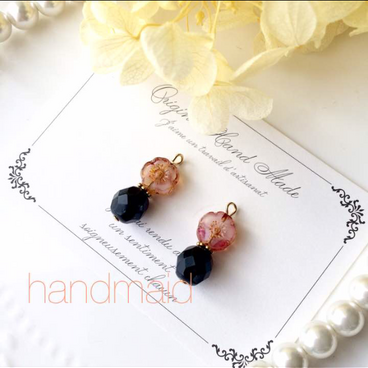 ミルキーピンクチェコガラスビーズ