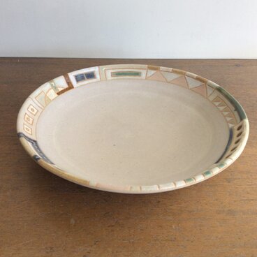 幾何学文様パスタ皿(No.319)