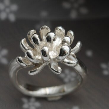 《受注制作》しろつめ草の花リング