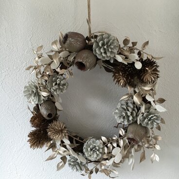 ホワイトクリスマスリース